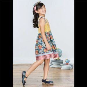 Matilda Jane Around The Globe Dress 14 Girls Youth Kids Patchwork Child
